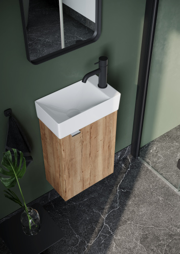 Тумба под раковину Sancos Mini MN35EGR 35,5х20,5х50 настенная - фото 4